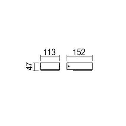 Redo 9560 - LED utomhusväggarmatur CUBE LED/7,5W/230V 3000K IP54 antracit