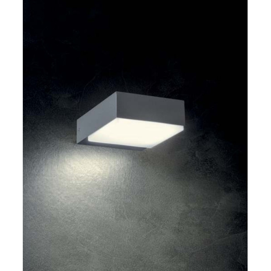 Redo 9560 - LED vägglampa för utomhusbruk CUBE LED/7W/230V 3000K IP54 antracit