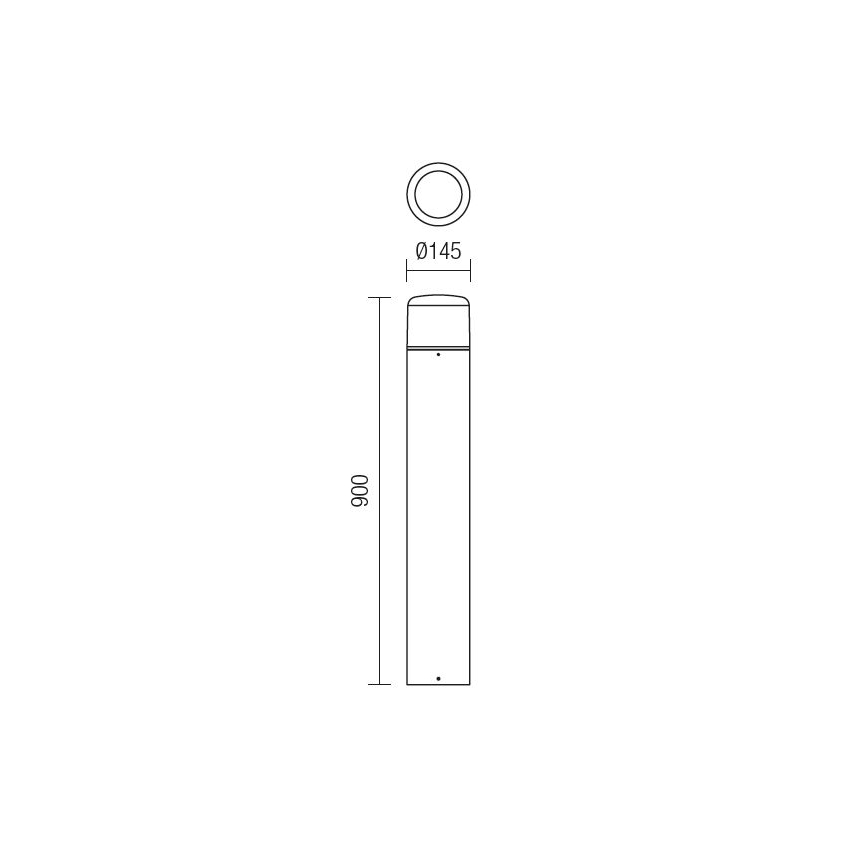Redo 9682 - LED-utomhuslampa CYCLO LED/9W/230V 2900–3100K 90 cm IP54 antracit