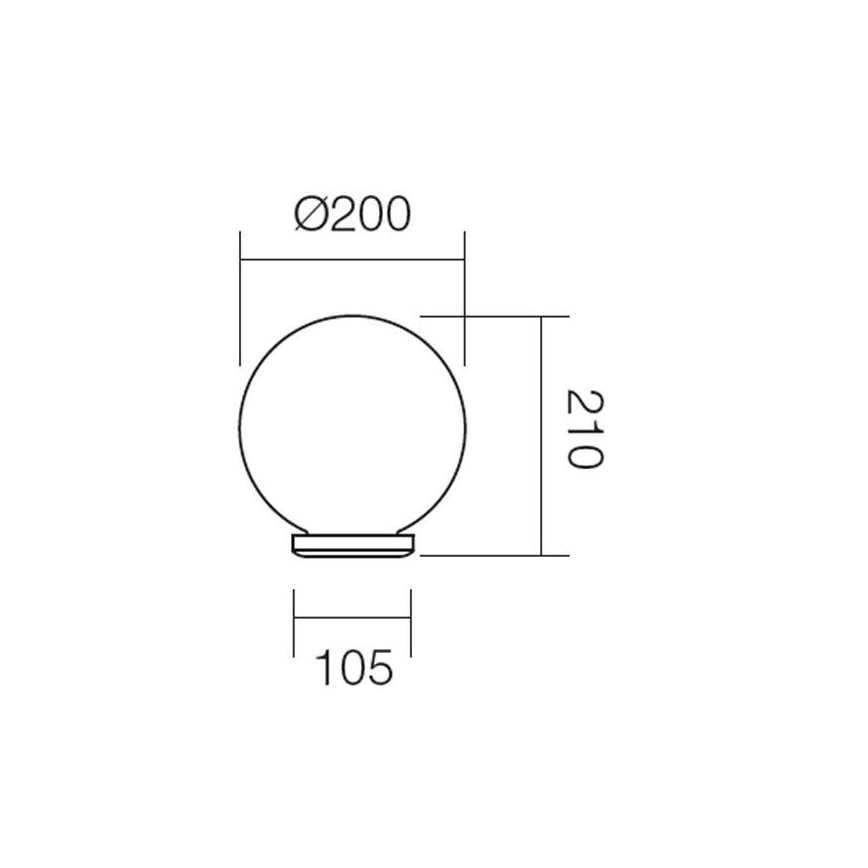 Redo 9760 - Reservskärm för utomhusarmatur SFERA Ø 20 cm IP44 brun