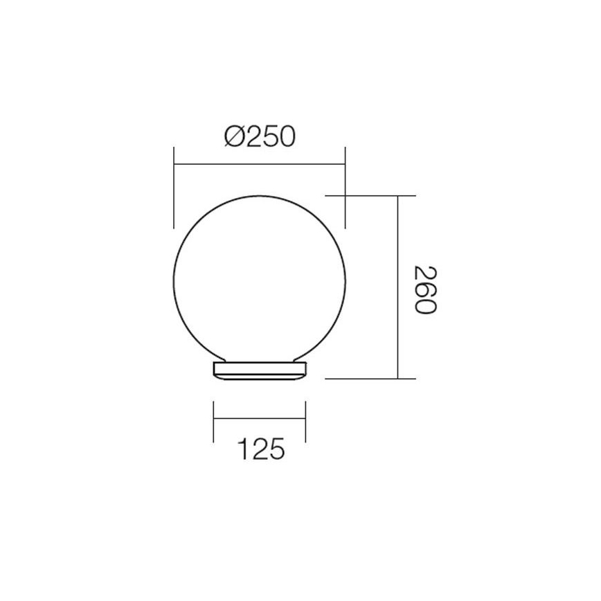 Redo 9771 - Reservskärm för utomhusbelysning SFERA Ø 25 cm IP44 vit