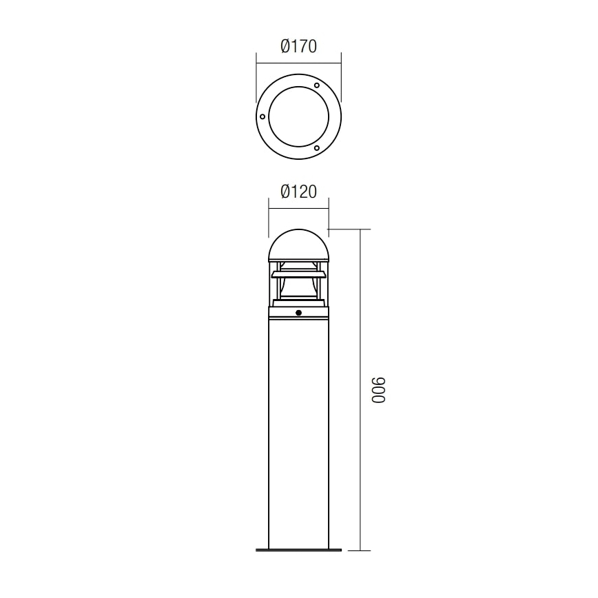 Redo 9946 - Utomhuslampa ARGO 1xE27/42W/230V IP54 brun