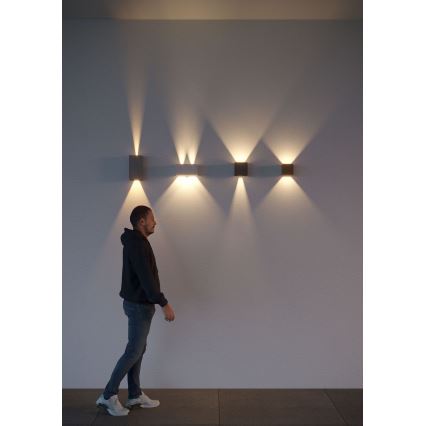 Redo 90553 - LED vägglampa för utomhusbruk VARY 2xLED/10W/230V 3000K IP54 antracit