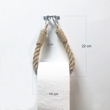 Rep toalettpappershållare BORU 22x14 cm brun