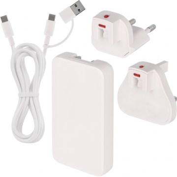 Reseadapter med utbytbara USB-kontakter GaN 100-250V