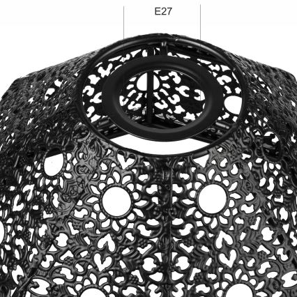 Reservdelsskärm till SAMIRA E27 taklampa, Ø 33 cm, svart