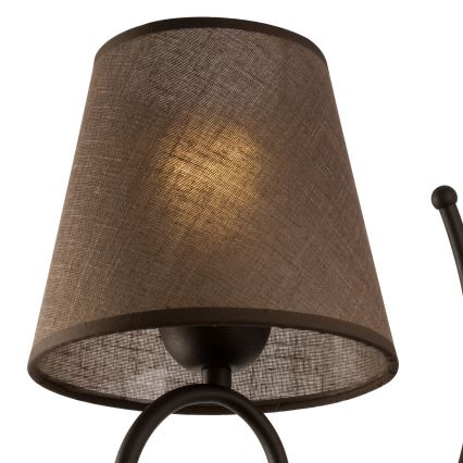 Reservdelsskärm till vägglampan LORENZO E27 Ø 16 cm brun