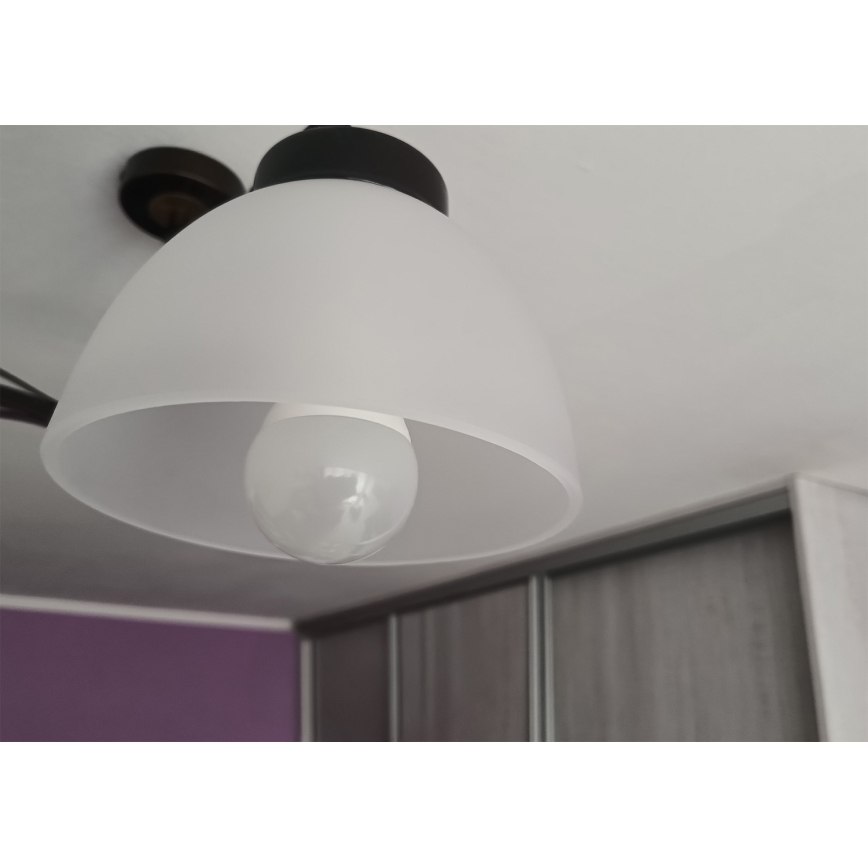 Reservglas till taklampa med E27-sockel, Ø 18 cm, opalglas