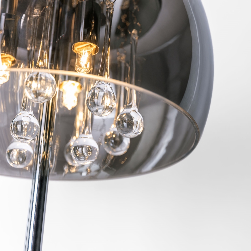 Ersättningsglas till bordslampa med G9-sockel, diameter 28 cm, rökgrå