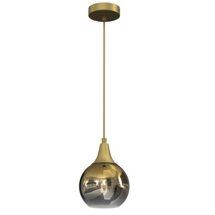 Reservglas till ljuskrona och vägglampa MONTE E27 Ø 15 cm, guld/rökfärgat