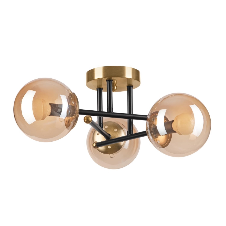 Reservglas till tak- och vägglampa GEORGIA G9 Ø 12 cm, rökfärgad beige