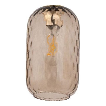 Reservglas till tak- och vägglampa PESCARA, E27, Ø 14 cm, rökbrunt