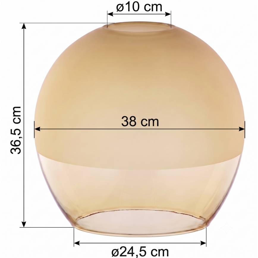 Reservglas till takkrona KULA E27 Ø 38 cm, rökbeige