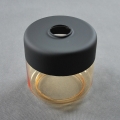 Reservglas till taklampa AMBER E27 Ø 14 cm – svart/rökbeige