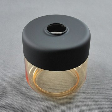 Reservglas till taklampa AMBER E27 Ø 14 cm – svart/rökbeige