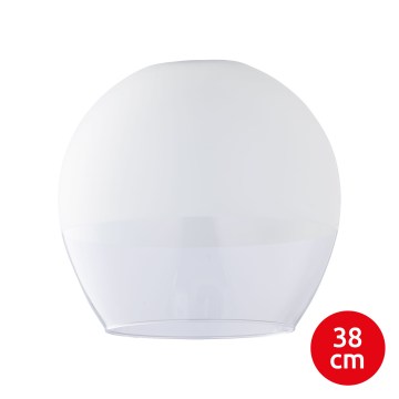 Reservglas till taklampa KULA E27 Ø 38 cm, vit/klarglas