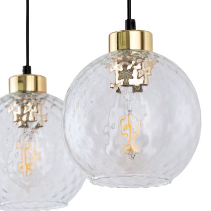 Reservglas till vägglampa och ljuskrona DEVON, Ø 18 cm, klart glas
