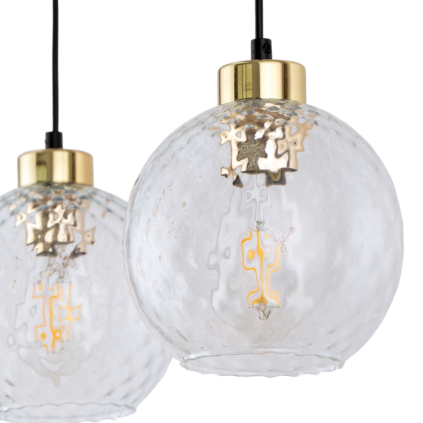 Reservglas till vägglampa och ljuskrona DEVON, Ø 18 cm, klart glas