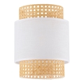Reservlampskärm till bordslampa och taklampa BOHO, E27, Ø 20 cm, rotting/vit