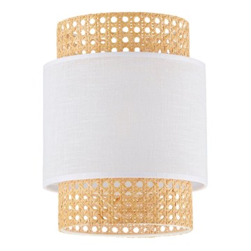 Reservlampskärm till bordslampa och taklampa BOHO, E27, Ø 20 cm, rotting/vit