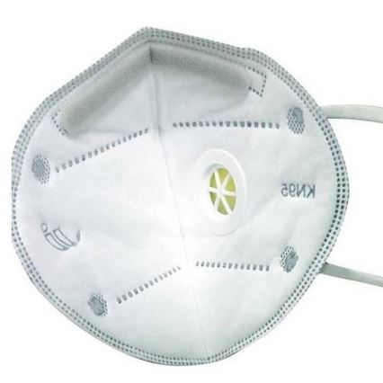 Respirator 5 lager med en utandningsventil KN95 (FFP2), Bilbon fiber