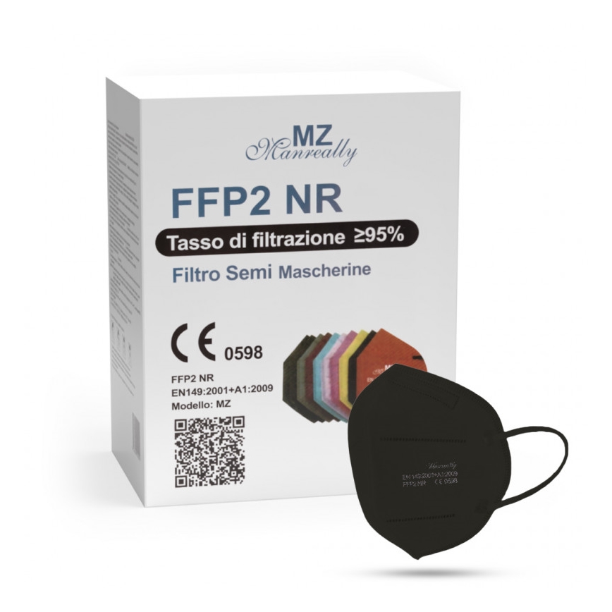 Respirator FFP2 NR CE 0598 Svart 1st