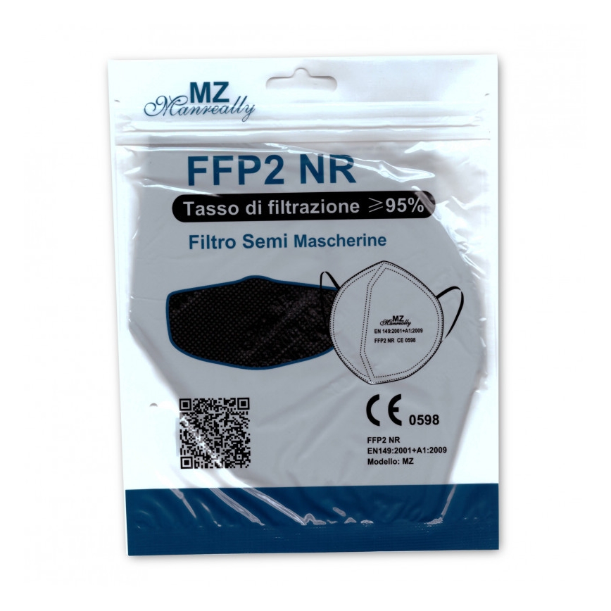 Respirator FFP2 NR CE 0598 Svart 1st