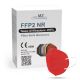 Respirator FFP2 NR CE 2163 röd 1st