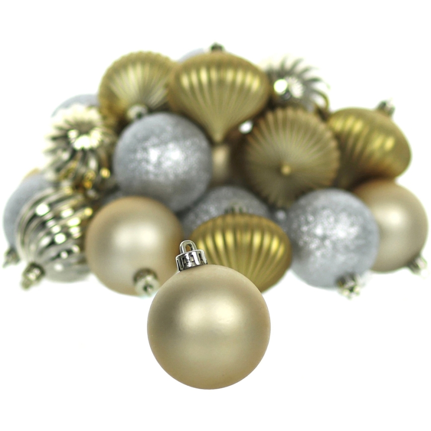 Kit of Christmas ornaments 30 delar guld/silver