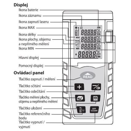 Laseravståndsmätare 2xAAA