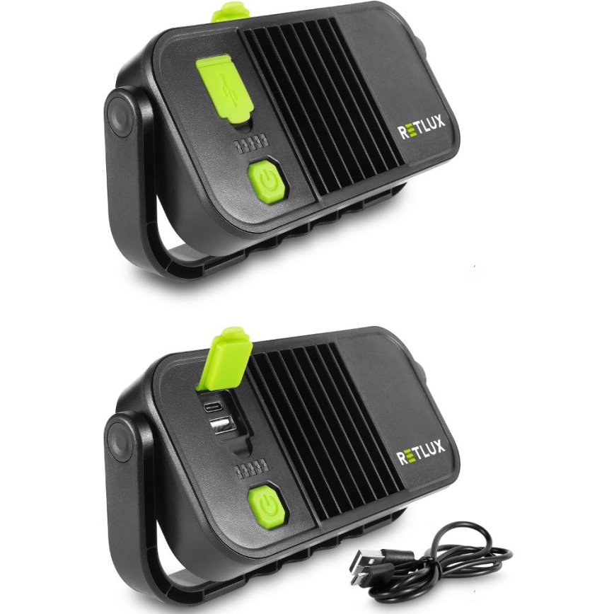 LED-arbetslampa med powerbankfunktion LED/4400 mAh IP44 gul/svart