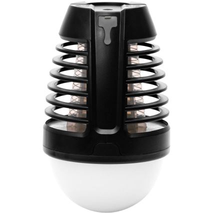 Retlux - LED bärbar uppladdningsbar lampa med insektsfälla LED/5W/1800 mAh IP44 svart
