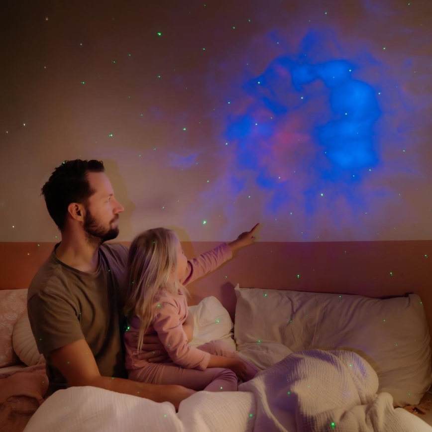 LED-barnprojektor 230V astronaut 12,5 cm + fjärrkontroll