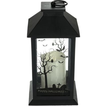 LED Dekoration HALLOWEEN LED/3xAAA/varm vit lykta