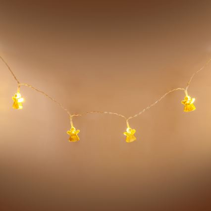 LED-dekorationsljusslinga 10xLED/2xAA 1,65m varmvit