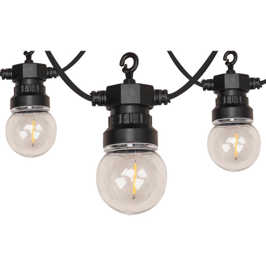 LED dekorativ utomhusslinga KRANS G45 10xE27/230V 8m IP44 varm vit