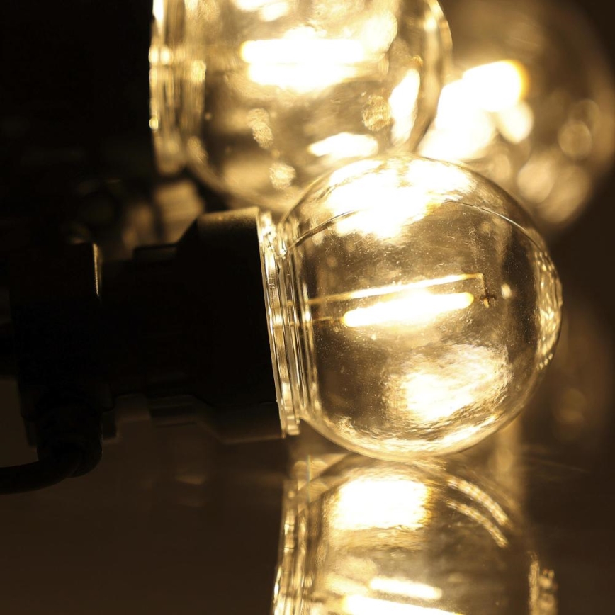 LED dekorativ utomhusslinga KRANS G45 10xE27/230V 8m IP44 varm vit