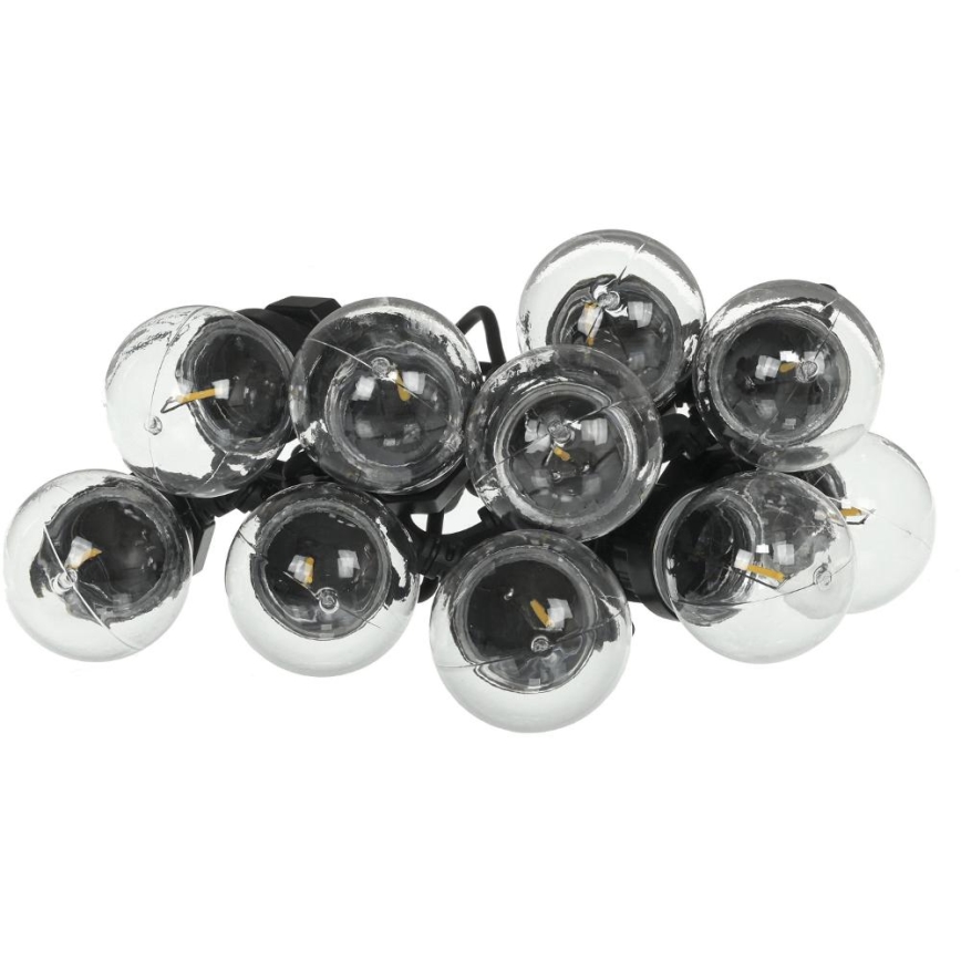LED dekorativ utomhusslinga KRANS G45 10xE27/230V 8m IP44 varm vit
