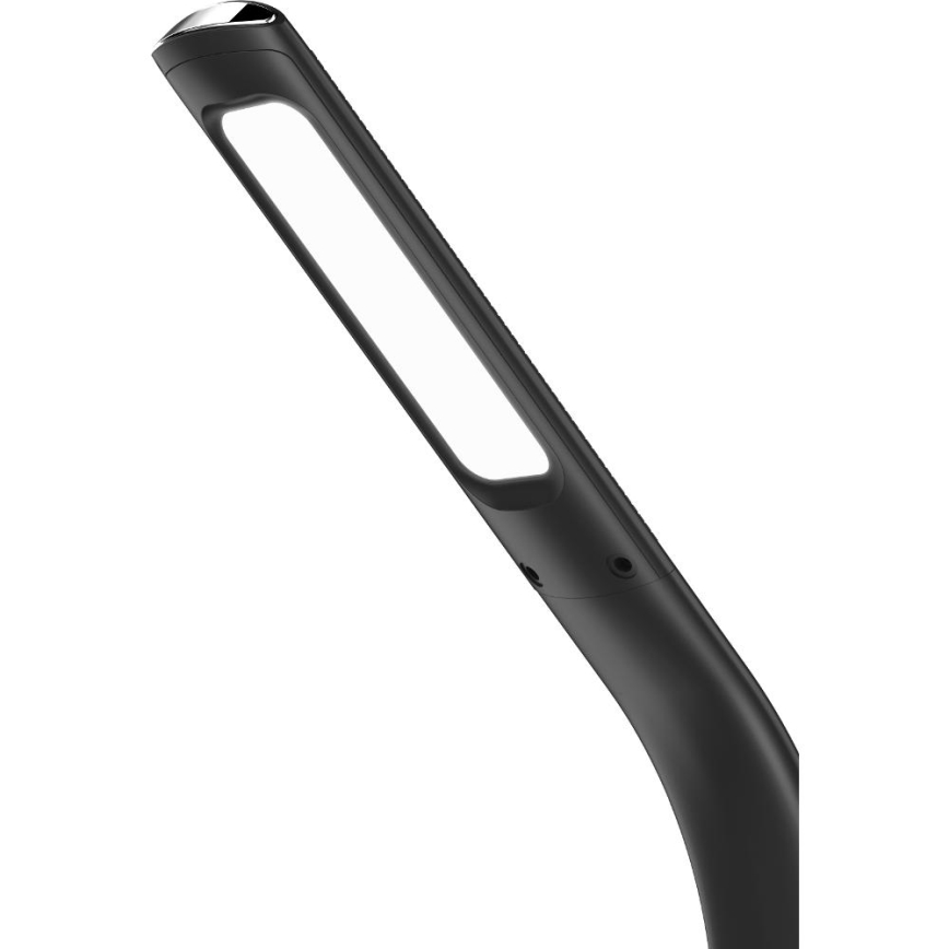 LED Dimbart skrivbordslampa med trådlös Qi-laddning 5W och display LED/6W/230V/1xCR2032 3000/4000/6000K svart