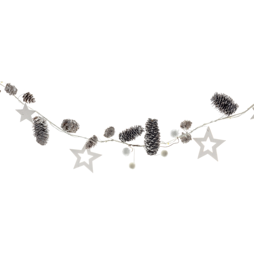 LED Julbelysning 10xLED/3xAA 2,5m varmvit