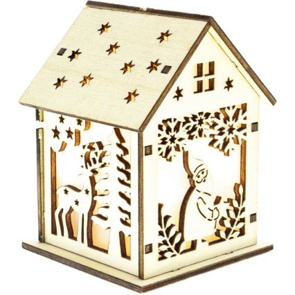 LED juldekoration  1xLED/2xLR44 varm vit