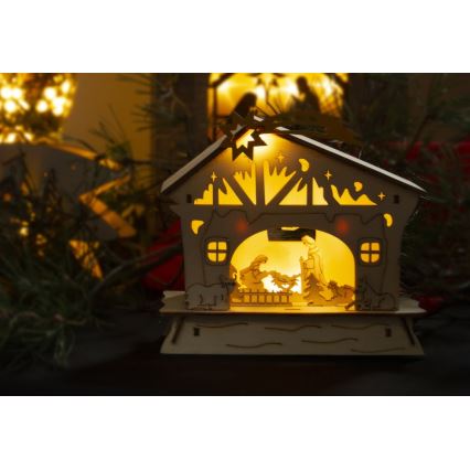 LED juldekoration  4xLED/2xAAA varm vit