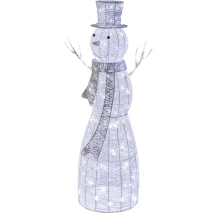 LED juldekoration för utomhusbruk LED/3,6W/230V/kall vit 124 cm IP44 snögubbe