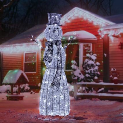 LED juldekoration för utomhusbruk LED/3,6W/230V/kall vit 124 cm IP44 snögubbe