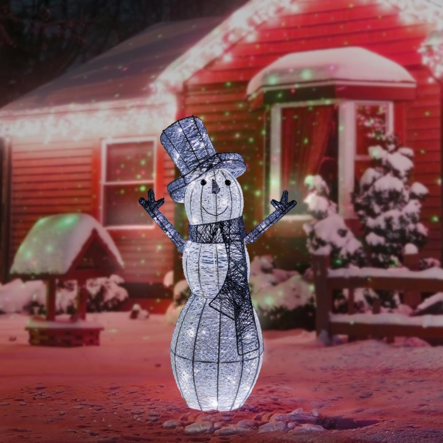 LED juldekoration för utomhusbruk LED/3,6W/230V/kall vit 75 cm IP44 snögubbe