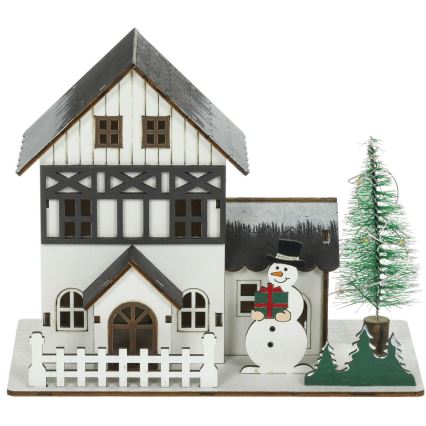 LED juldekoration LED/2xLR44/varm vit hus