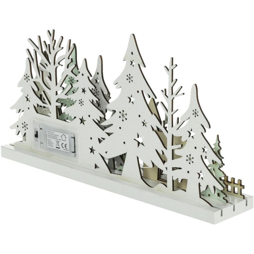 LED juldekoration LED/3xAAA/varm vit skog