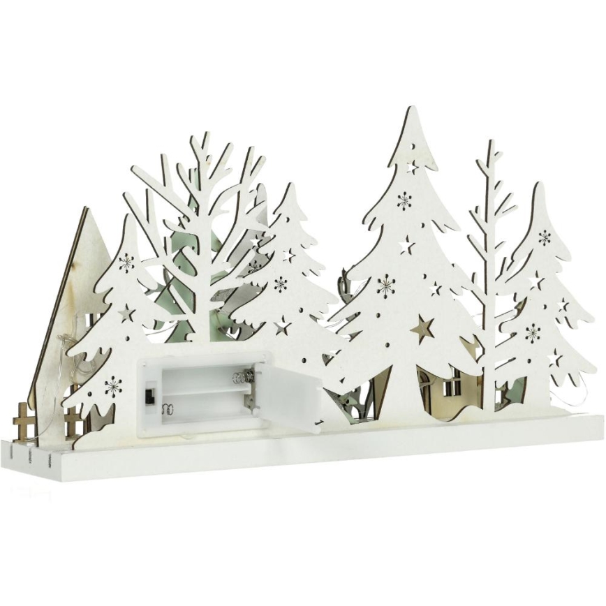 LED juldekoration LED/3xAAA/varm vit skog