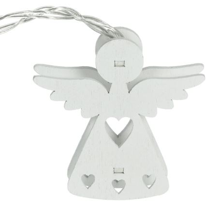 LED julkedja 10xLED/2xAA/varm vit 2m änglar