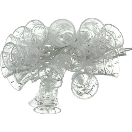 LED julkedja 20xLED/3xAA/varm vit 2,2m bjällror